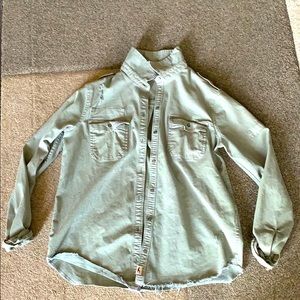 hollister jacket navy green